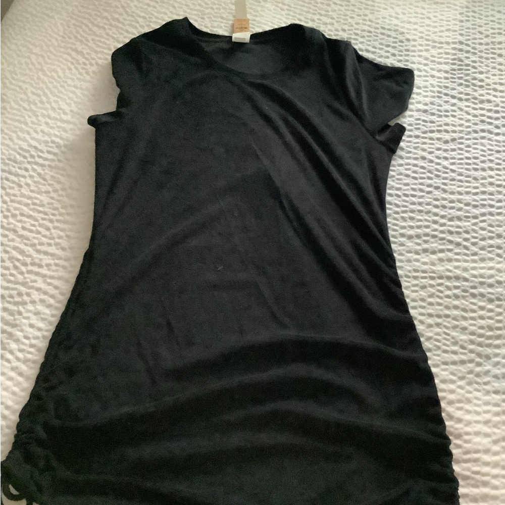 NWT Victoria's Secret Black Short Sleeve Velour dress (PINK Brand)